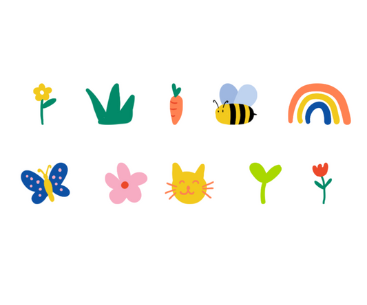 Buzz & Bloom UV-DTF Sticker (A5 Size with 40 names)