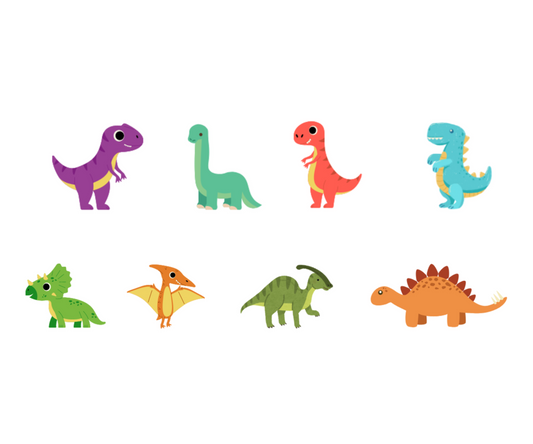 Dino Dazzle UV-DTF Sticker (A5 Size with 40 names)